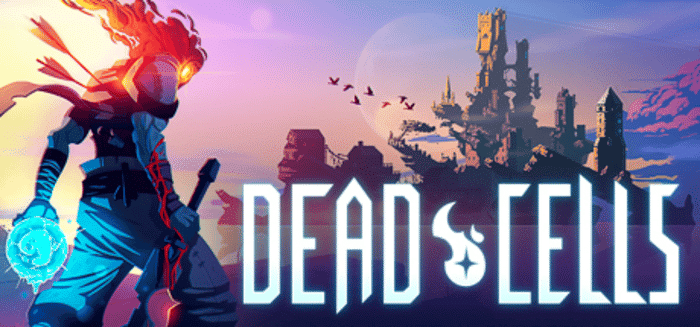 Dead Cells logo showing the Beheaded protagonist with a castle in the background - honorable mention with 129 Reddit votes