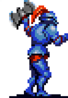Axe Armor character sprite in Vampire Survivors