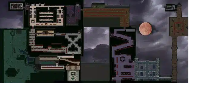 Ode to Castlevania stage map showing Library and Capra Gate location