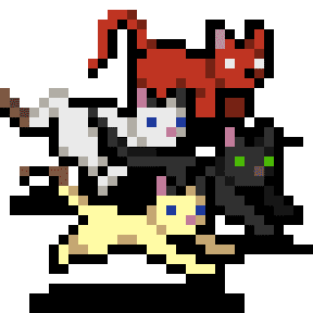Lolo, Hiss, Meow, and Purr character sprite in Vampire Survivors