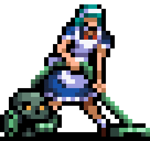 Persephone character sprite in Vampire Survivors