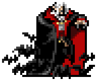 Vlad Tepes Dracula character sprite in Vampire Survivors