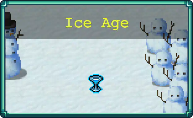 Ice Age stage icon, Chapter 1 of the To End an Ice Age adventure in Vampire Survivors