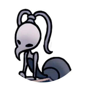 Iselda character icon, the Dirtmouth map merchant in Hollow Knight