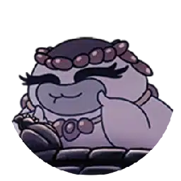 Salubra character icon, the Charm merchant in Forgotten Crossroads of Hollow Knight