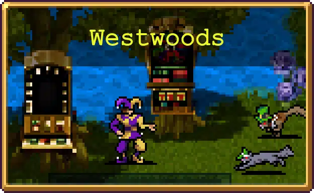 Westwoods stage icon, the Ante Chamber DLC Cursino challenge stage in Vampire Survivors