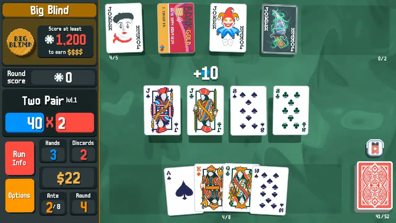Balatro gameplay screenshot