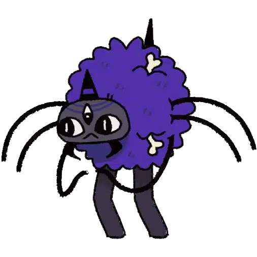 Helob, the purple spider who sells and eats followers