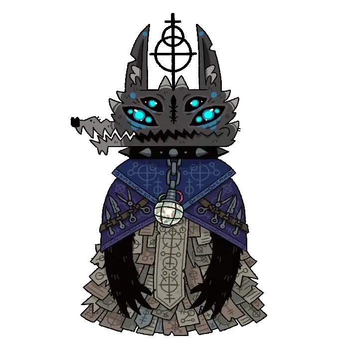 Marchosias, the antitheist wolf and leader of the Free Pack in Ewefall