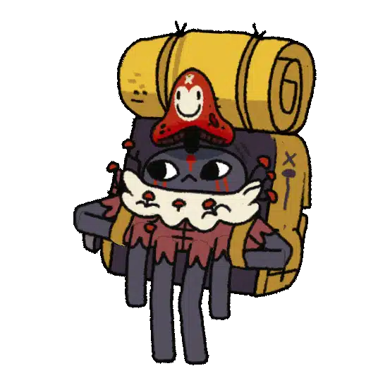 Sozo, the mushroom-cult mycologist NPC of Spore Grotto