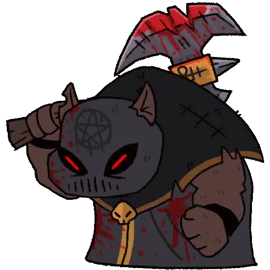 Hagar, the masked hyena Executioner of the Old Faith
